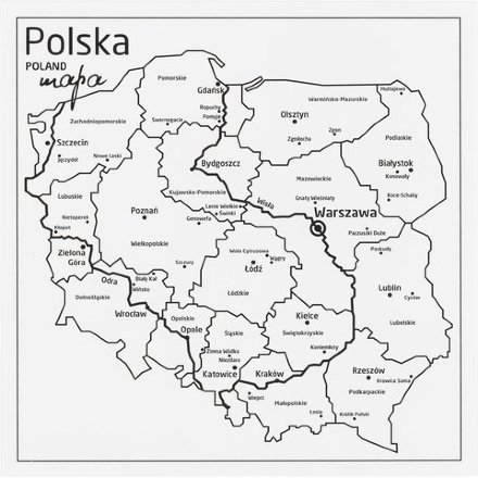 Накладка металлическая на фасад Polska Inaczej С рисунком