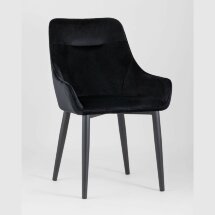Стул Stool Group Диана велюр черный ножки металл черный