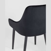 Стул Stool Group Диана велюр черный ножки металл черный
