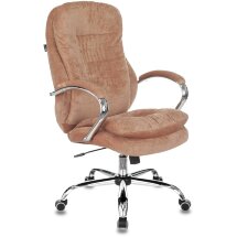 Кресло компьютерное Бюрократ для руководителя Бюрократ T-9950SL Fabric светло-коричневый Velvet 90 крестовина металл хром мяг