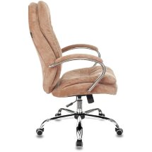Кресло компьютерное Бюрократ для руководителя Бюрократ T-9950SL Fabric светло-коричневый Velvet 90 крестовина металл хром мяг