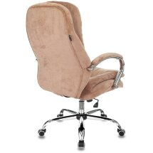 Кресло компьютерное Бюрократ для руководителя Бюрократ T-9950SL Fabric светло-коричневый Velvet 90 крестовина металл хром мяг