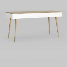Стол рабочий Stool Group письменный Berber принт 9 с двумя ящиками ножки массив ясеня