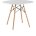 Стол обеденный Eames DSW D90, столешница МДФ, ножки массив бука 