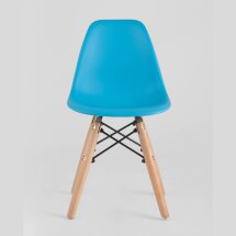 Стул Stool Group DSW детский голубой, полипропилен, сталь, натуральный массив бука