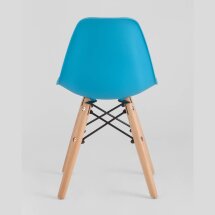 Стул Stool Group DSW детский голубой, полипропилен, сталь, натуральный массив бука