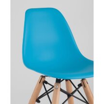 Стул Stool Group DSW детский голубой, полипропилен, сталь, натуральный массив бука