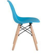 Стул Stool Group DSW детский голубой, полипропилен, сталь, натуральный массив бука