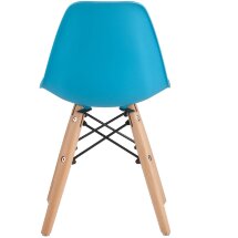 Стул Stool Group DSW детский голубой, полипропилен, сталь, натуральный массив бука
