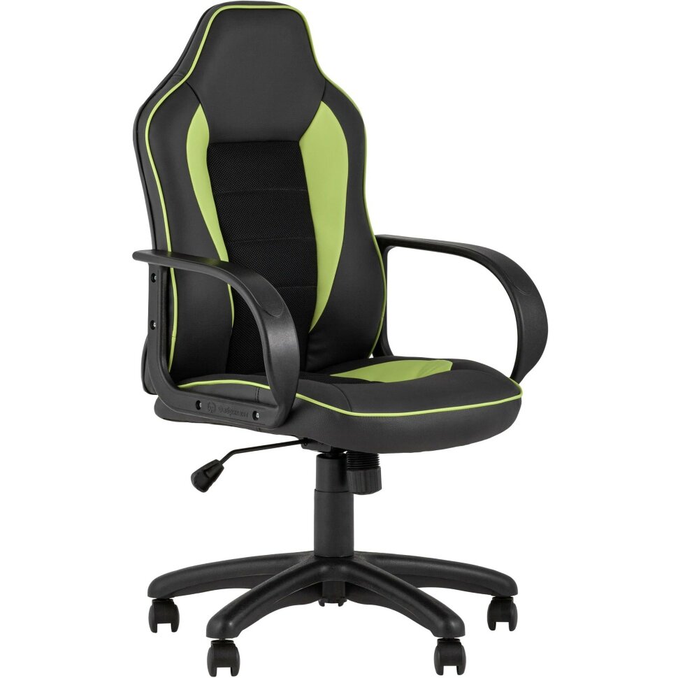 Компьютерное кресло Stool Group игровое Кратос экокожа черный/салатовый крестовина пластик Компьютерное кресло Stool Group игровое Кратос экокожа черный/салатовый крестовина пластик