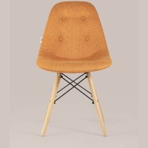 Стул Stool Group DSW SOFT оранжевый обивка рогожка ножки массив бука металлический каркас
