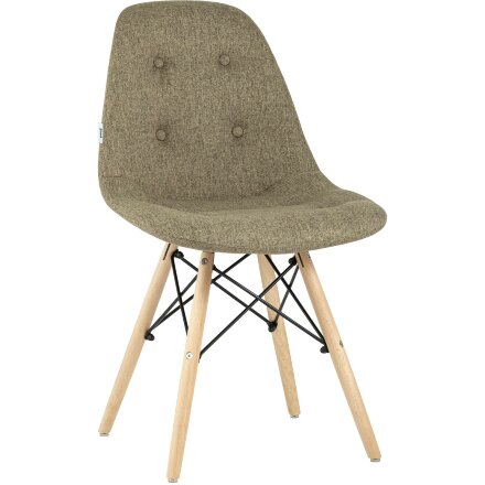 Стул Stool Group DSW SOFT светло-коричневый обивка рогожка ножки массив бука металлический каркас 
