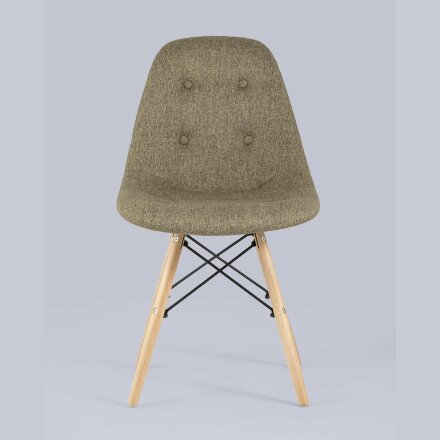 Стул Stool Group DSW SOFT светло-коричневый обивка рогожка ножки массив бука металлический каркас 