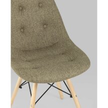 Стул Stool Group DSW SOFT светло-коричневый обивка рогожка ножки массив бука металлический каркас