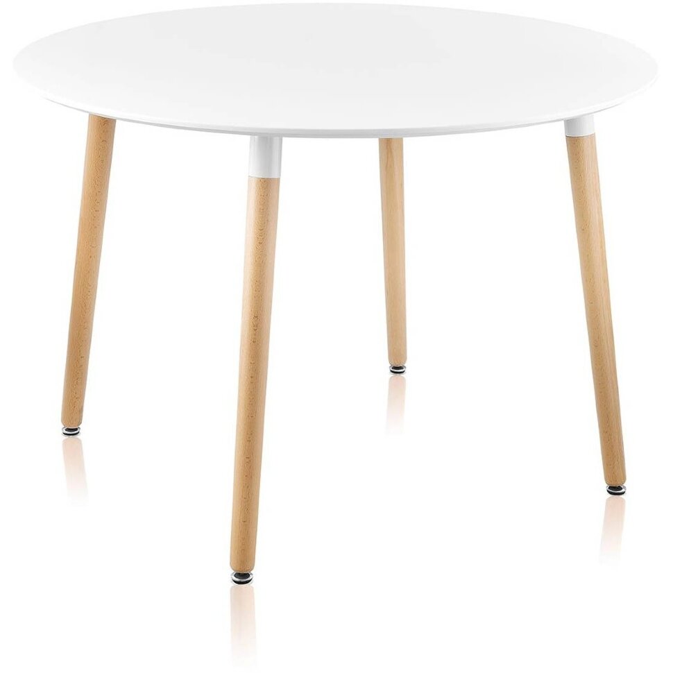 Стол обеденный Stool Group Oslo 100, белый столешница МДФ ножки массив дерева Стол обеденный Stool Group Oslo 100, белый столешница МДФ ножки массив дерева