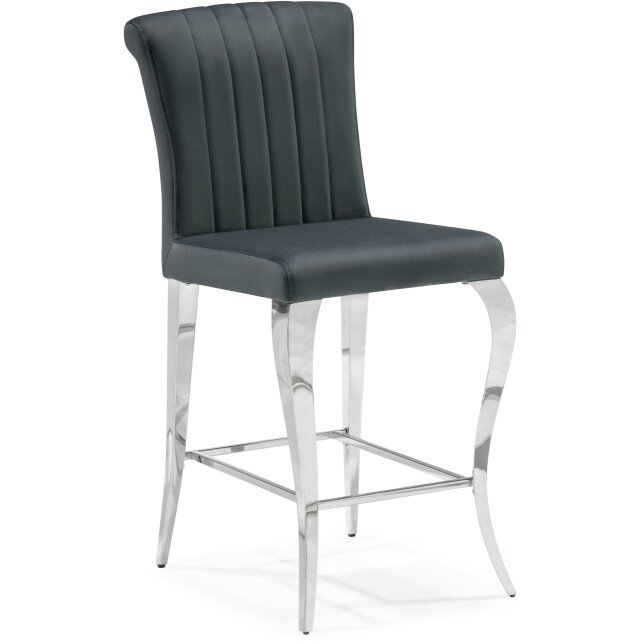 Барный стул Joan dark grey / steel Барный стул Joan dark grey / steel