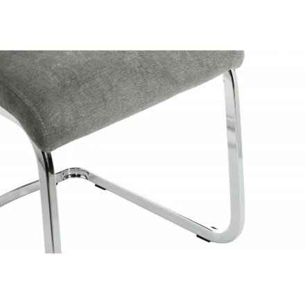 Стул на металлокаркасе Basit light grey fabric 