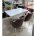 Стол ALTA 140 GREY-WHITE MARBLE/ WHITE глазурованное стекло М-City 