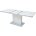Стол ALTA 140 GREY-WHITE MARBLE/ WHITE глазурованное стекло М-City 