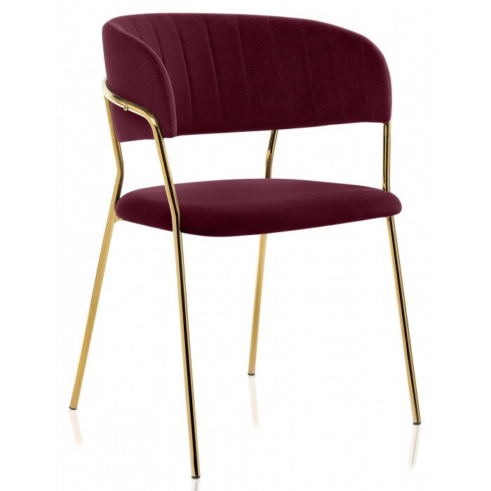 Стул на металлокаркасе Kamelia 1 wine red / gold Стул на металлокаркасе Kamelia 1 wine red / gold