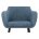 Стул на металлокаркасе Mody blue fabric 