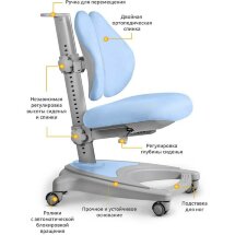 Детский стул-трансформер ErgoKids Y-417 голубой