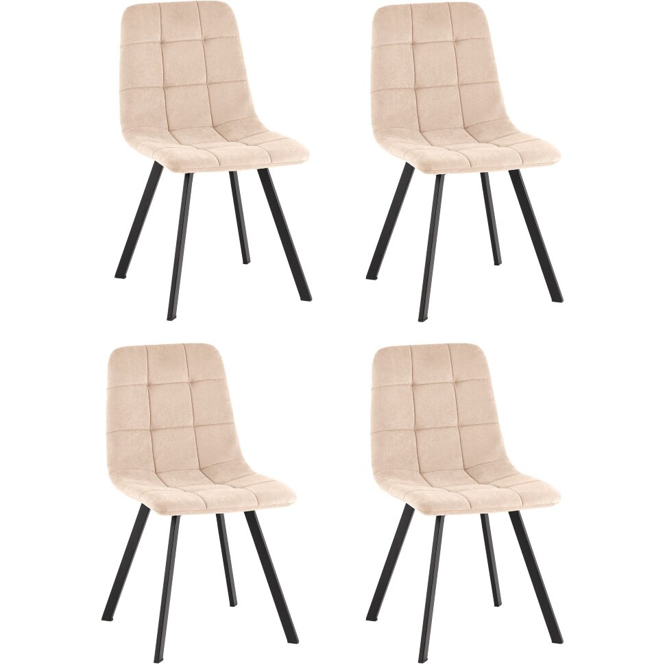 Стул Одди Original Square велюр бежевый (набор 4 шт) Стул Одди Original Square велюр бежевый (набор 4 шт)