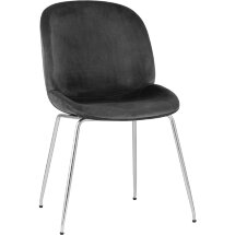 Стул Stool Group Beetle серый хромированные ножки