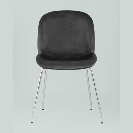 Стул Stool Group Beetle серый хромированные ножки 