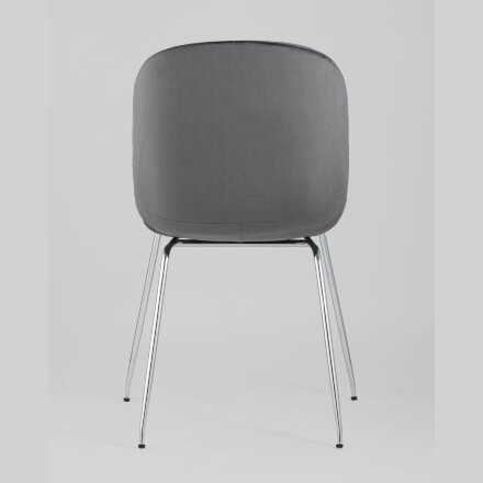 Стул Stool Group Beetle серый хромированные ножки 