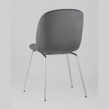 Стул Stool Group Beetle серый хромированные ножки