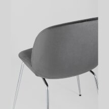 Стул Stool Group Beetle серый хромированные ножки