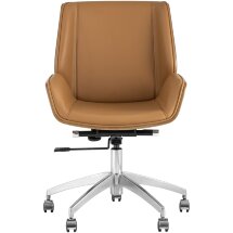 Кресло офисное TopChairs TopChairs Crown NEW, коричневое УЦЕНКА