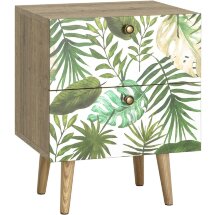 Тумбочка Stool Group Berber с двумя ящиками 4 принт ножки массив ясеня.