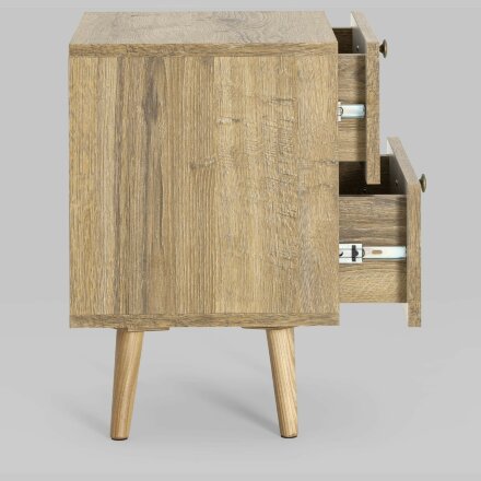 Тумбочка Stool Group Berber с двумя ящиками 4 принт ножки массив ясеня. 