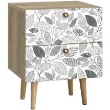 Тумбочка Stool Group Berber с двумя ящиками 9 принт ножки массив ясеня.