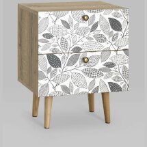 Тумбочка Stool Group Berber с двумя ящиками 9 принт ножки массив ясеня.