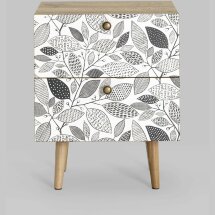 Тумбочка Stool Group Berber с двумя ящиками 9 принт ножки массив ясеня.