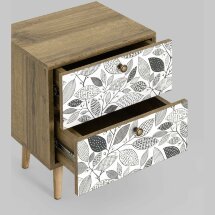 Тумбочка Stool Group Berber с двумя ящиками 9 принт ножки массив ясеня.