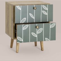 Тумбочка Stool Group Berber с двумя ящиками 18 принт ножки массив ясеня.