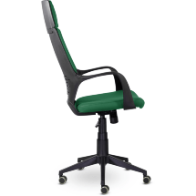 Кресло офисное / IQ  / (black plastic green) черный пластик / зеленая ткань