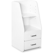 Тумбочка ErgoKids BD-C12 White с надстройкой  арт. BD-C12 W  - цвет белый  коробок 1 шт.