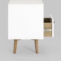 Тумбочка Stool Group Berber с открытой полкой и одним ящиком 4 принт ножки массив ясеня.