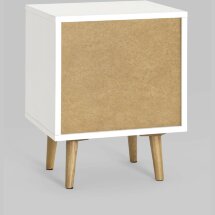 Тумбочка Stool Group Berber с открытой полкой и одним ящиком 4 принт ножки массив ясеня.