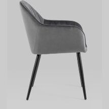 Кресло Stool Group Кристи серое мягкое обивка велюр