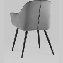 Кресло Stool Group Кристи серое мягкое обивка велюр