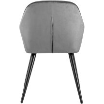 Кресло Stool Group Кристи серое мягкое обивка велюр