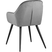Кресло Stool Group Кристи серое мягкое обивка велюр