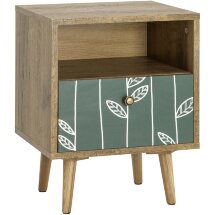 Тумбочка Stool Group Berber с открытой полкой и одним ящиком 18 принт ножки массив ясеня.