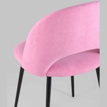 Стул Stool Group Софи розовый обивка велюр матовый ножки из металла цвет черный